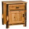 Hickory 1-Drawer 1-Door Nightstand