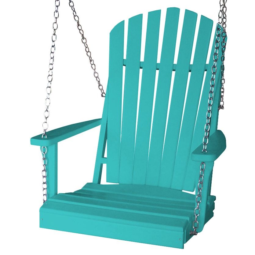 A&L Furniture Poly Lumber Adirondack Swing Chair