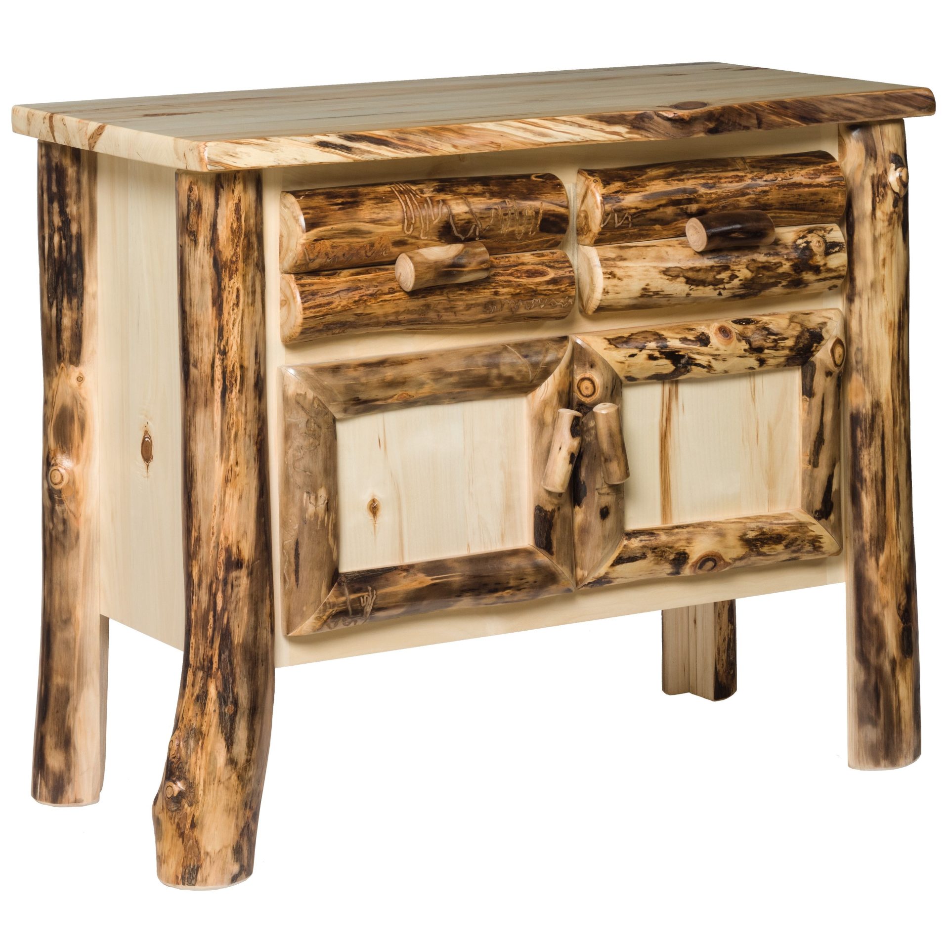 Rustic Aspen Log Buffet