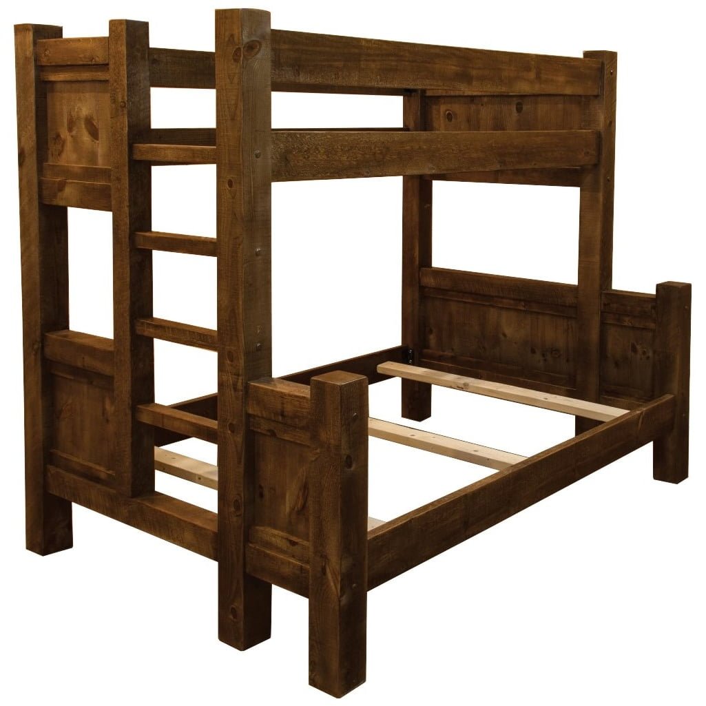 Barnwood Style Timber Peg Bunk Bed