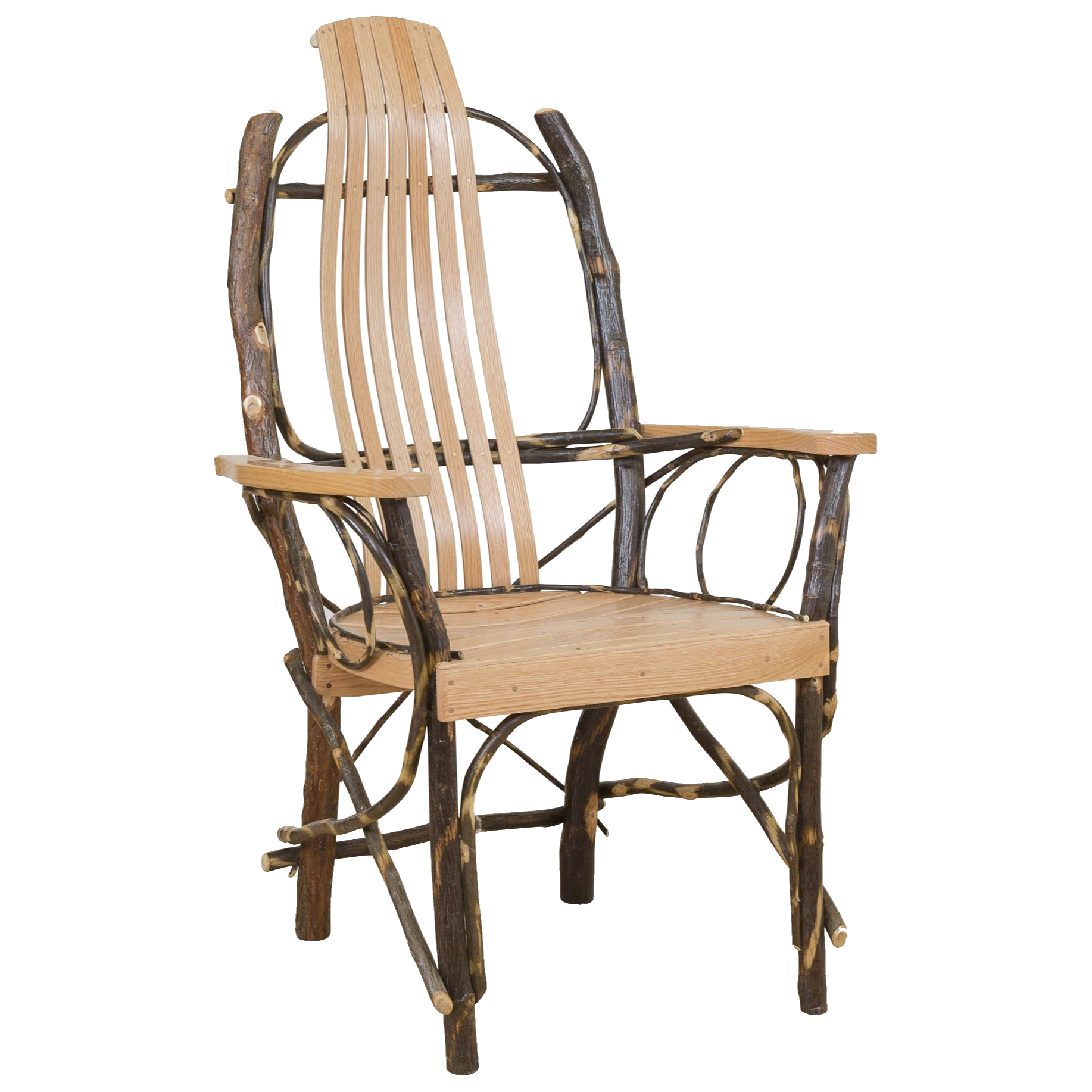 Rustic Hickory Contour Dining Chair