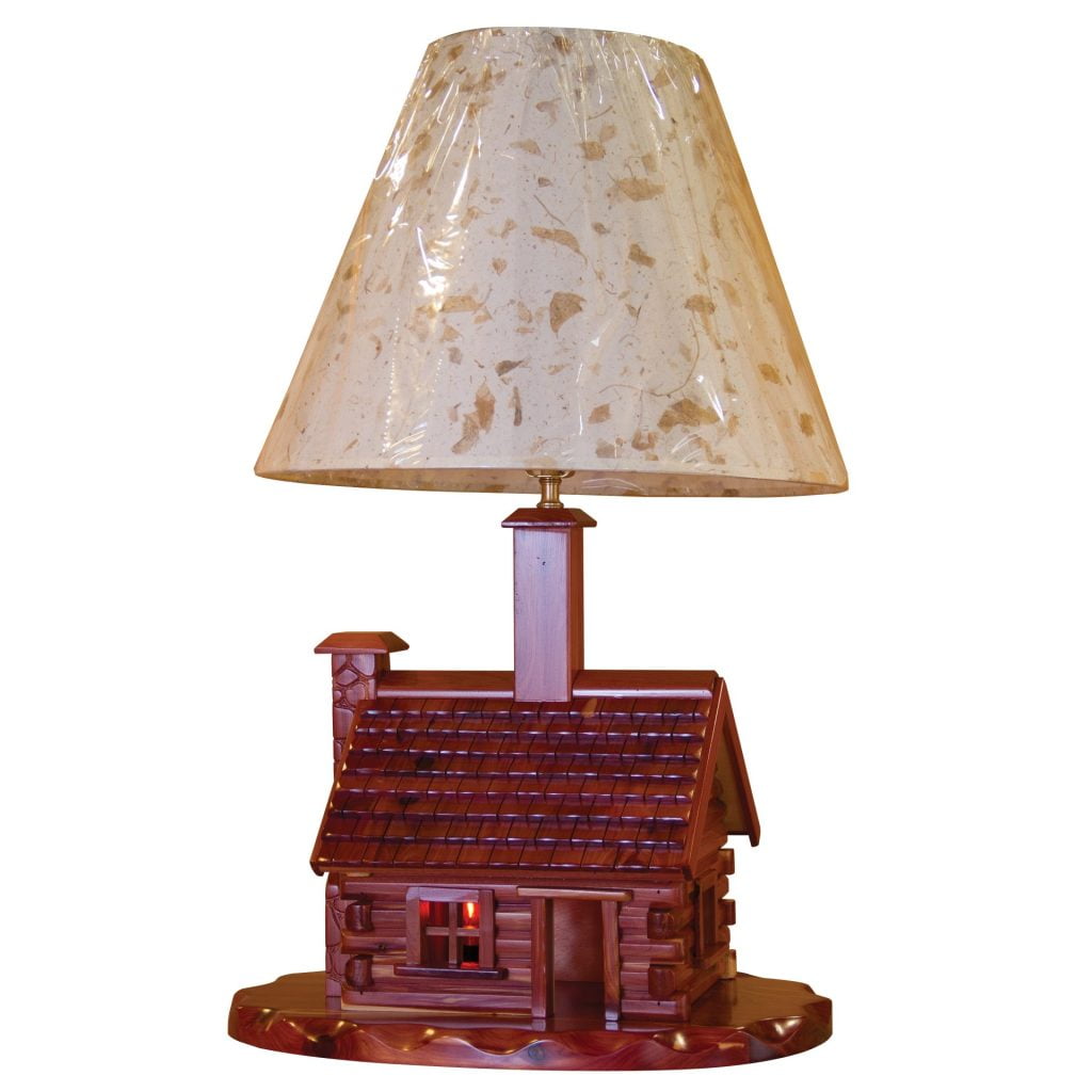 Red Cedar Cabin Lamp