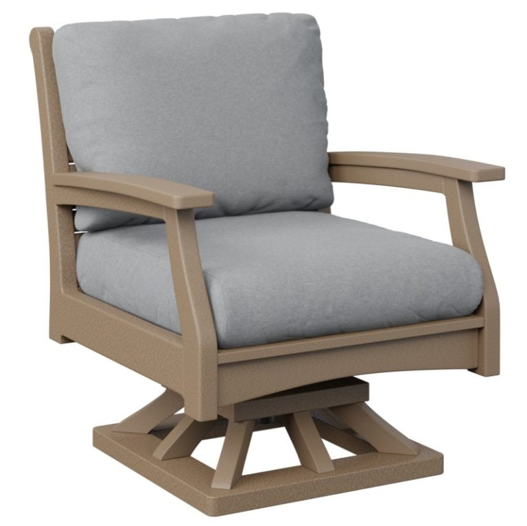 Berlin Gardens Classic Terrace Swivel Rocker-Weatherwood