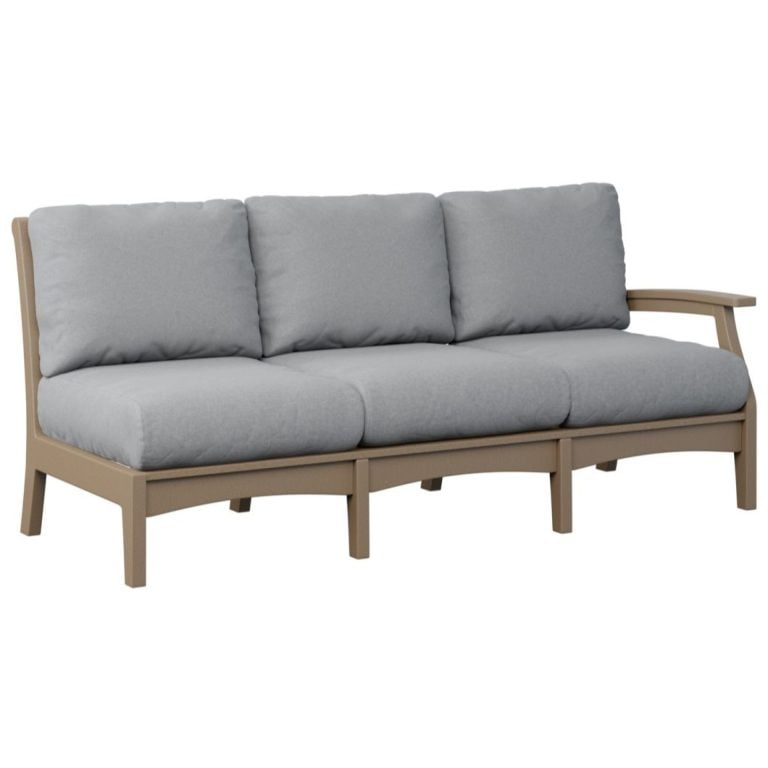 Berlin Gardens Classic Terrace Left Arm Sofa-Weatherwood