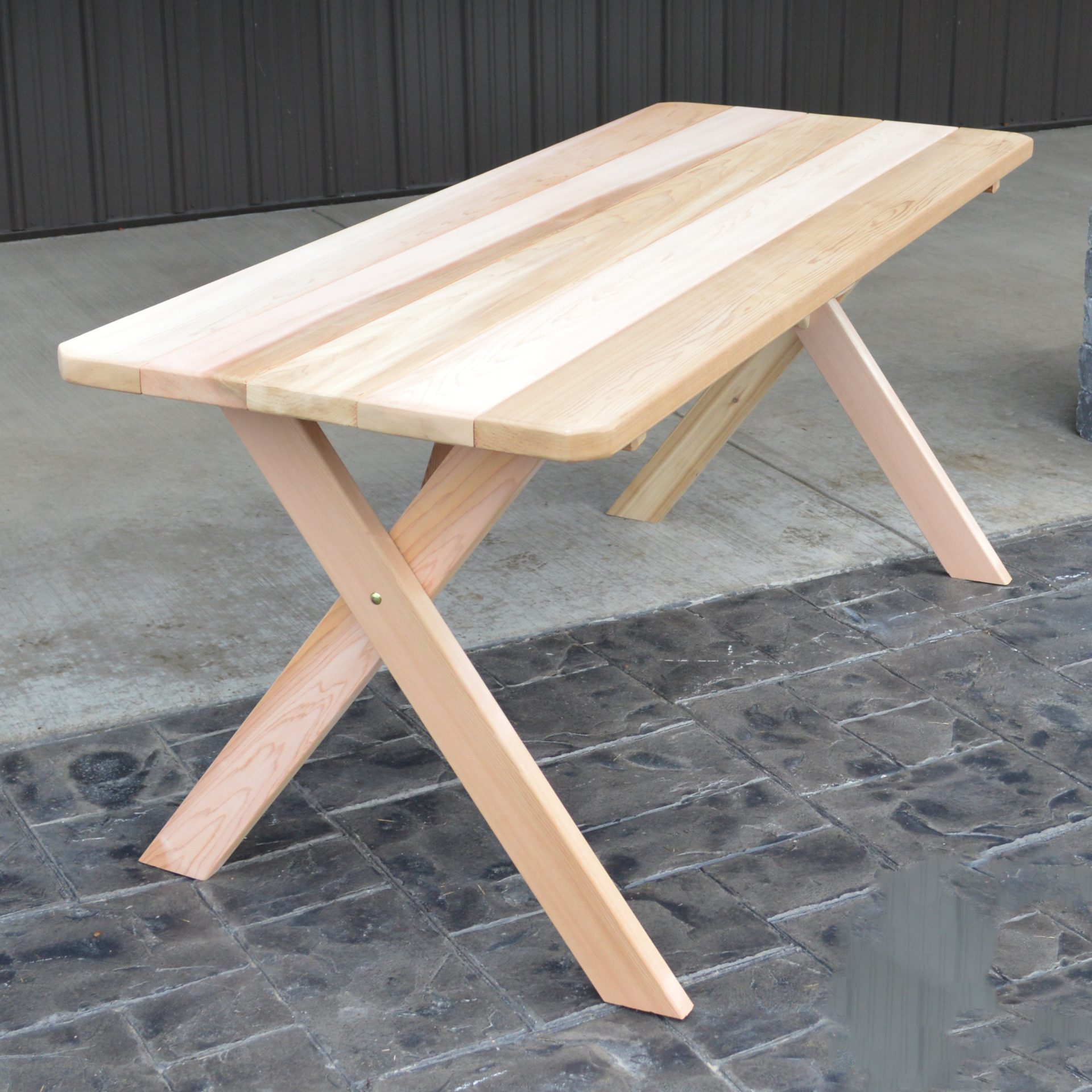 A&L Furniture Cedar Crossleg Table-Multiple Sizes