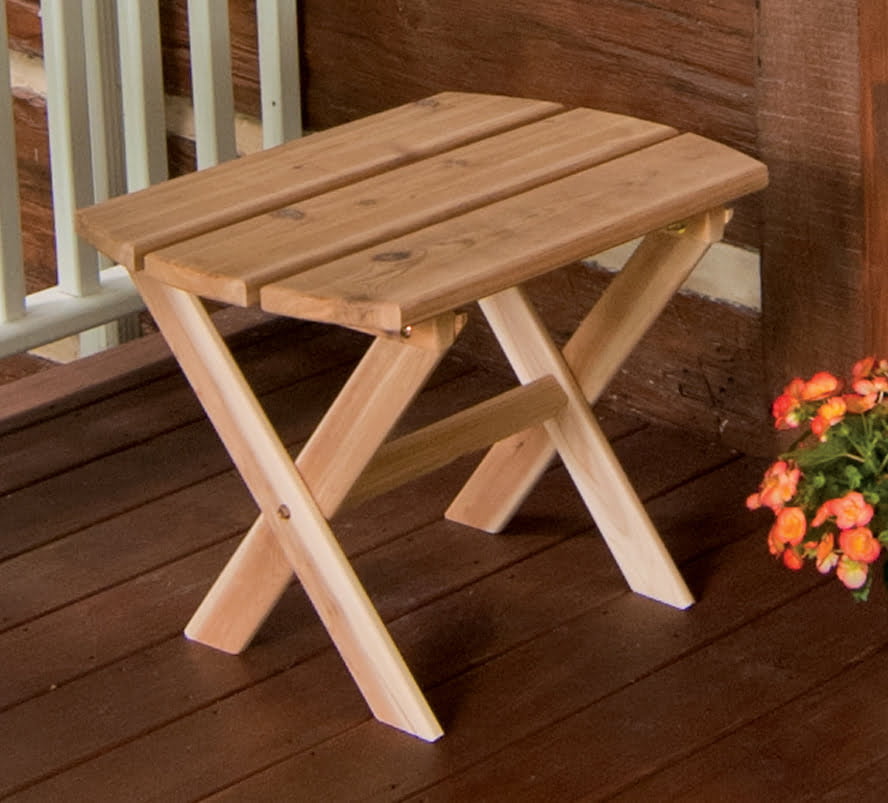 A&L Furniture Cedar Folding End Table