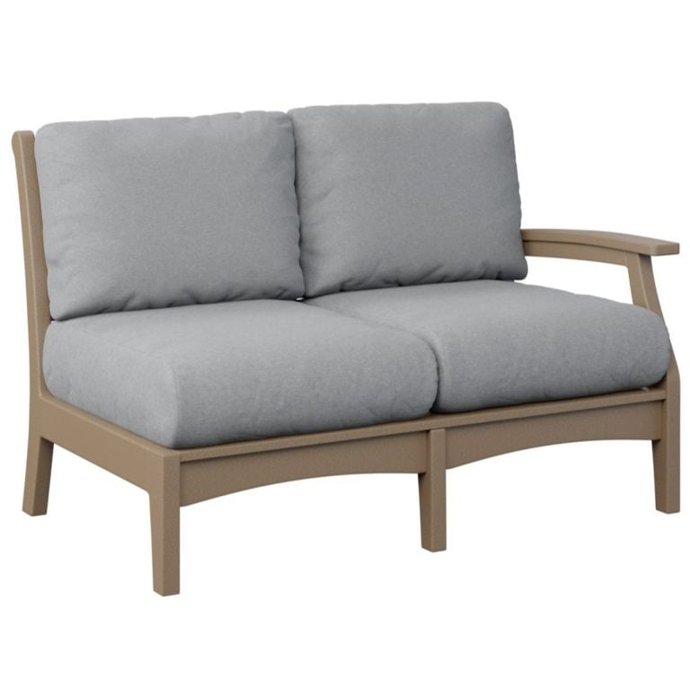 Berlin Gardens Classic Terrace Left Arm Love Seat-Weatherwood