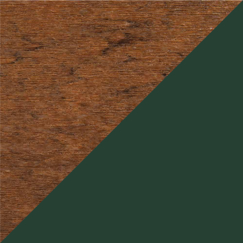 Antique Mahogany and Turf Green