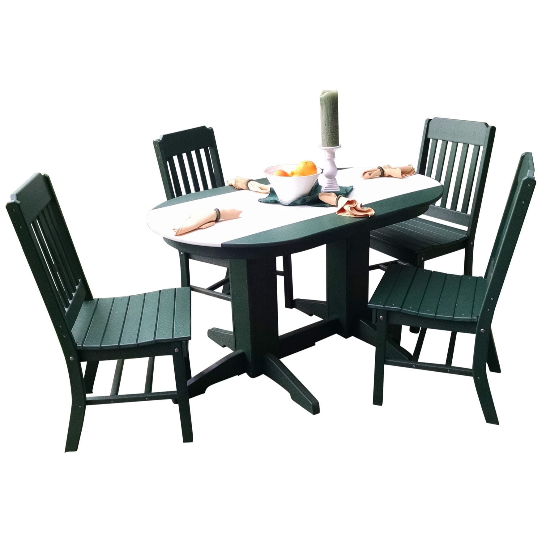 A&L Furniture Poly Lumber Traditional Dining Side Chair