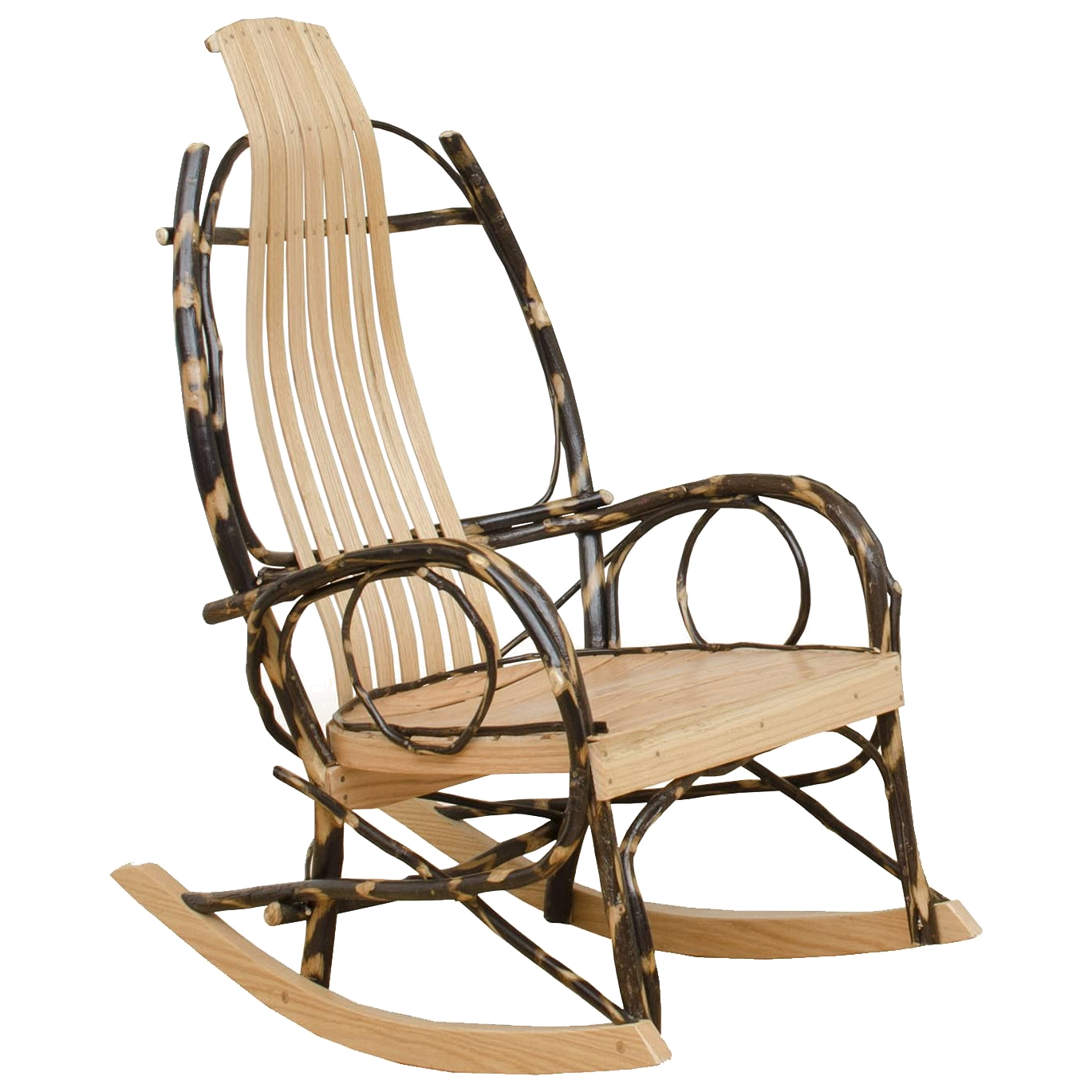 Twig Arm Hickory and Oak Rocker – Set of Two