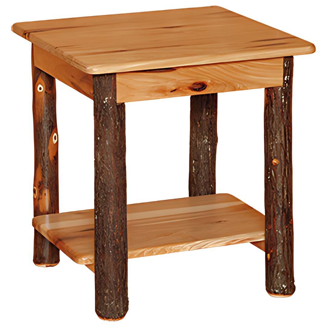 Rustic Hickory Regular End Table