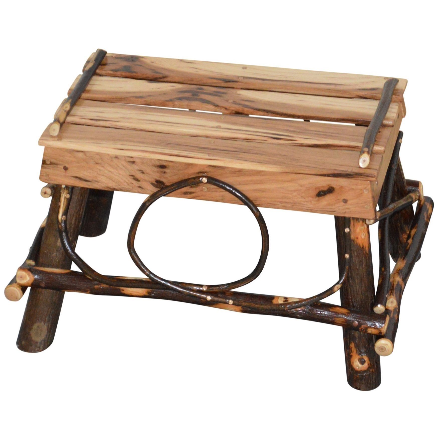 A&L Furniture Hickory Foot Stool