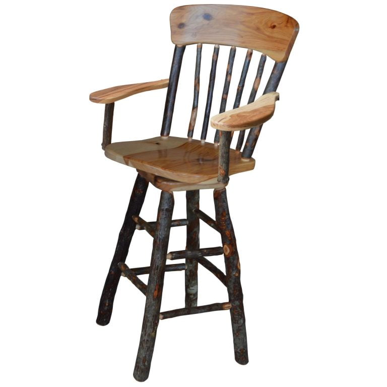 A&L Furniture Hickory Swivel Bar Chair