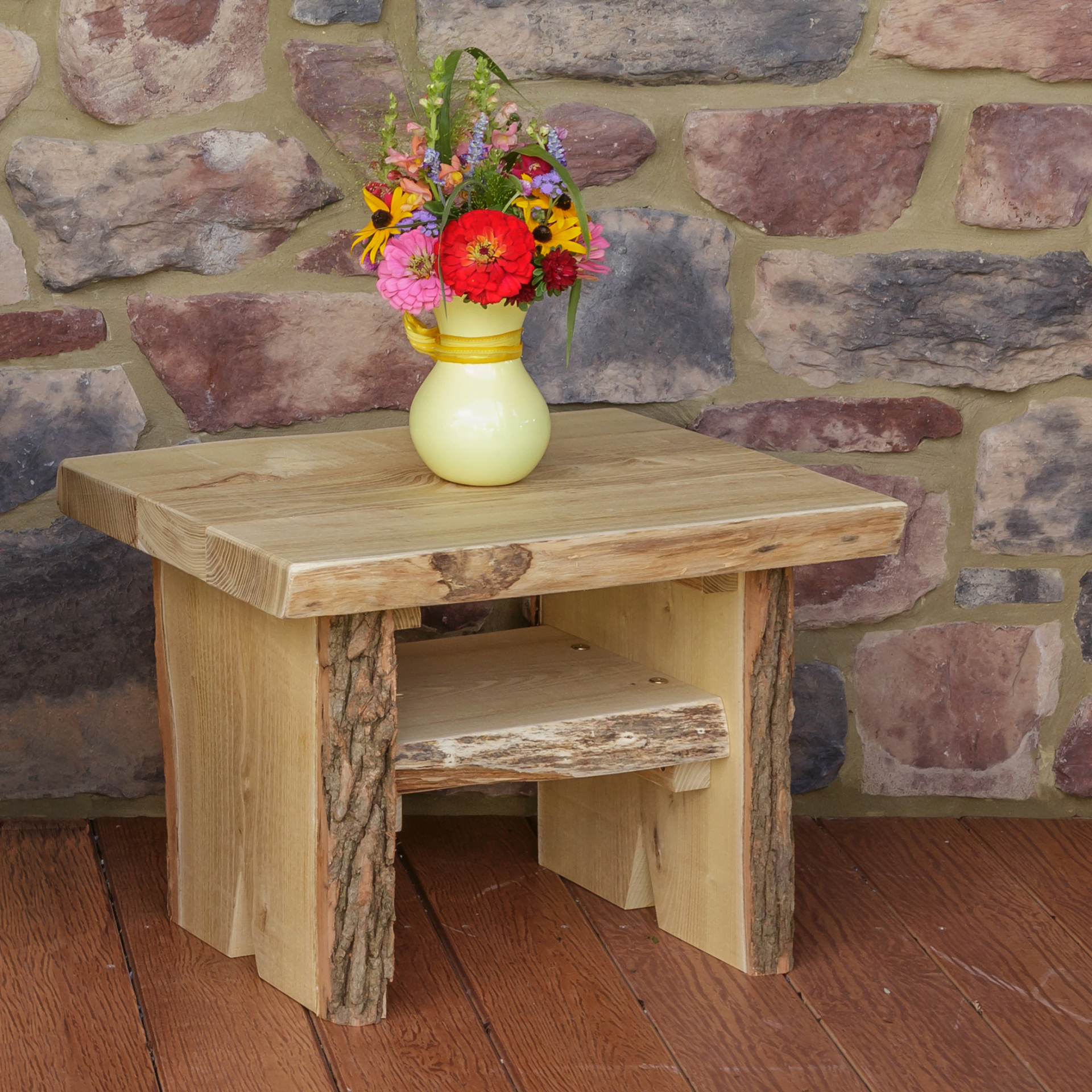 A&L Furniture Live Edge Locust Sunrise Thicket Side Table