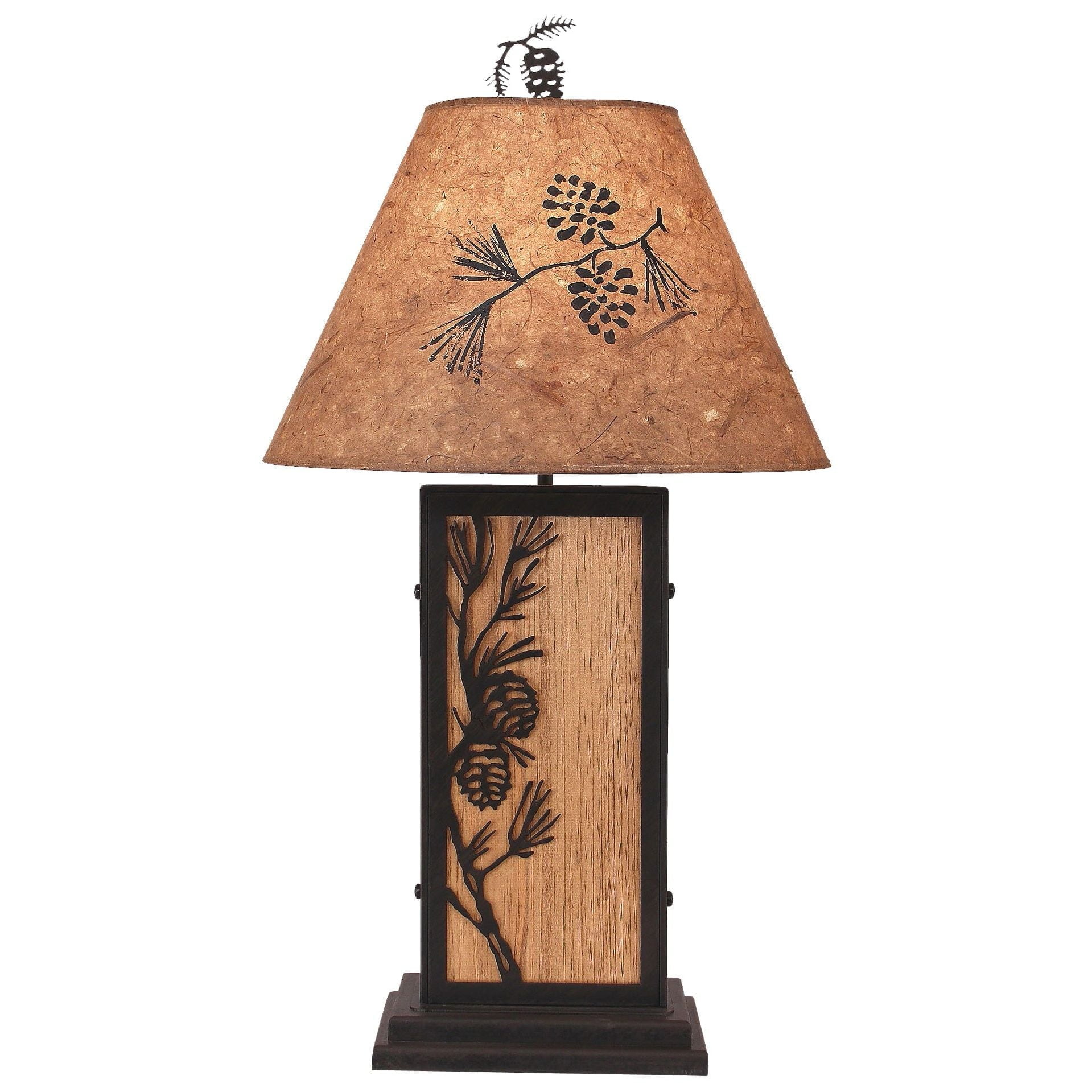 Iron and Wood Table Lamp