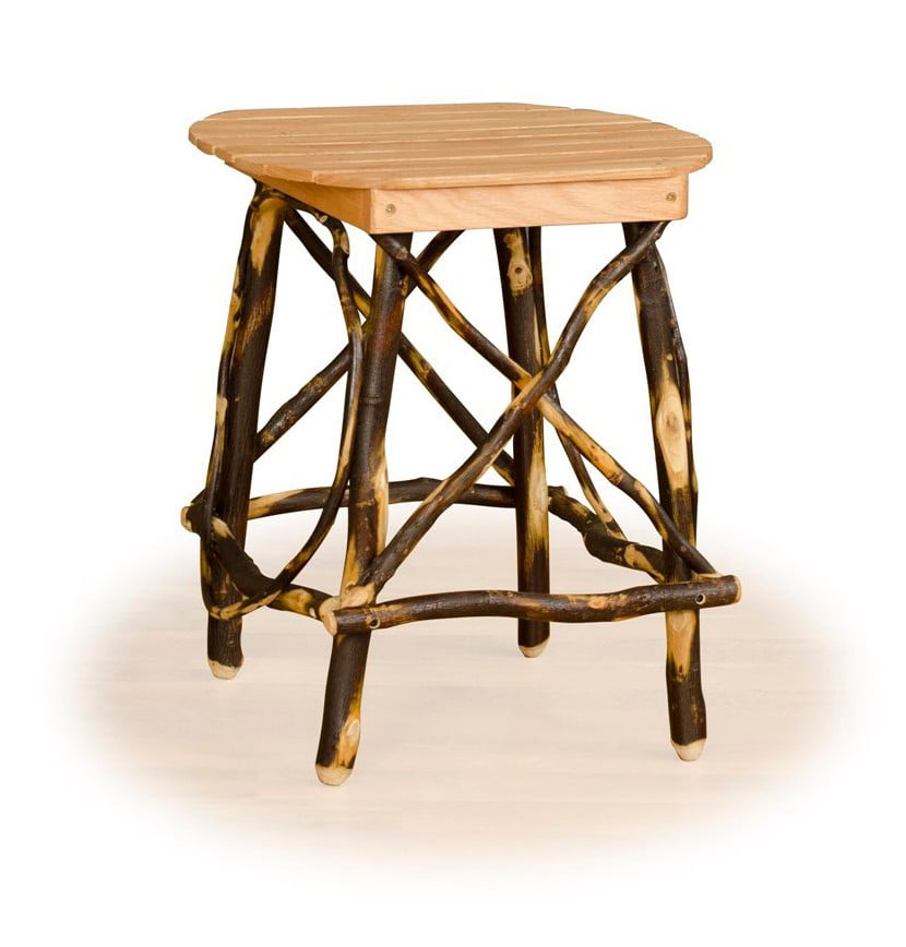 Rustic Hickory Oval End Table