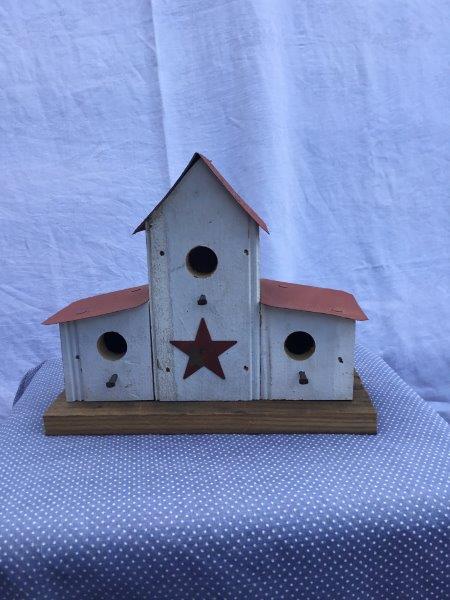 Small Double Lean-To Bird House in Barn Wood