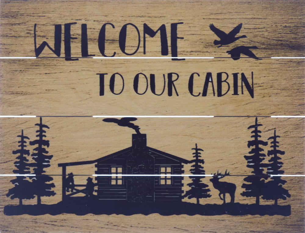 Wood Pallet Art – Welcome Cabin