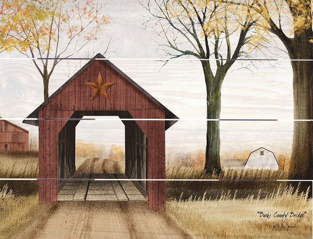 Wood Pallet Art – Bucks County Bridge