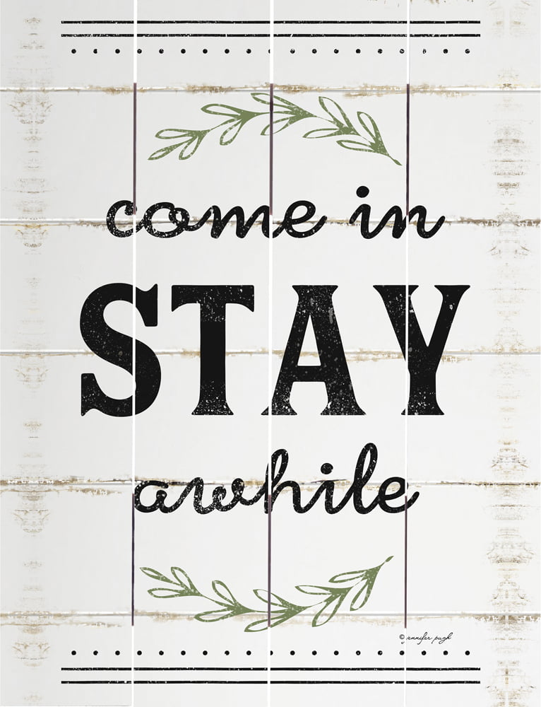 Wood Pallet Art – Come in Stay (white)