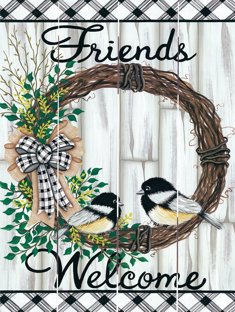 Wood Pallet Art – Welcome Friends – Wreath