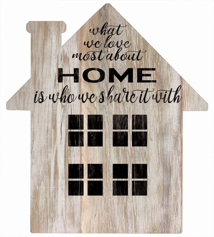 What We Love – House Cut Out Wood Wall Art
