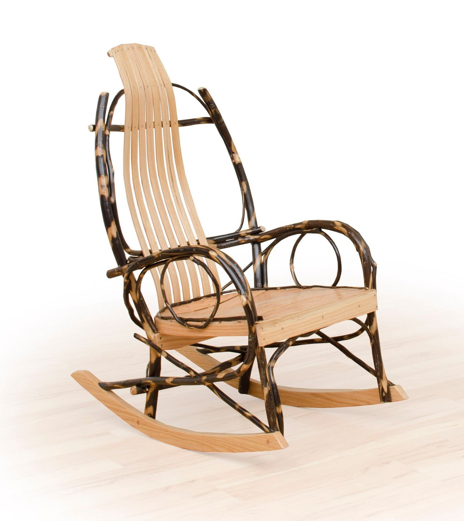 Twig Arm Hickory and Oak Rocker – Set of Two
