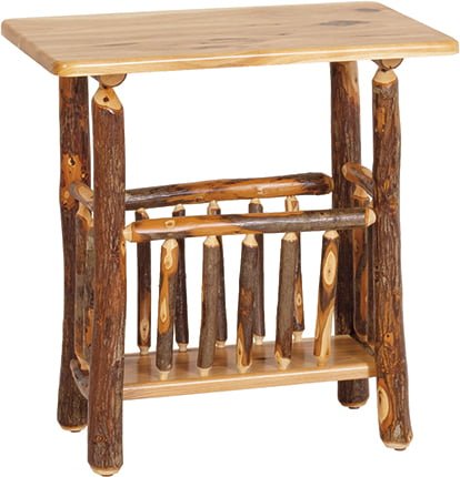 Rustic Hickory Regular Magazine End Table