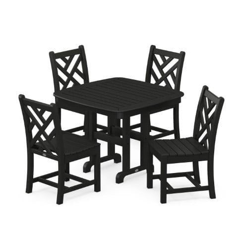 Polywood ® Chippendale 5-Piece Side Chair Dining Set