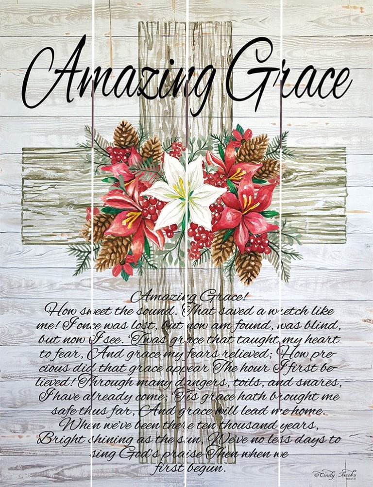 Wood Pallet Art – Amazing Grace – Cross