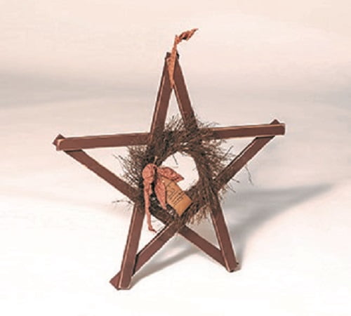 Primitive Decorative Reclaimed Painted Lath Board Star