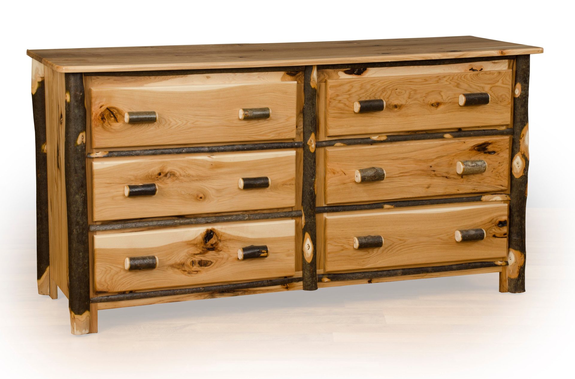 Rustic Hickory Dresser – Available in 6 or 7 Drawer