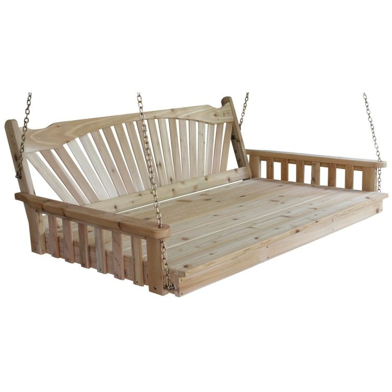 A&L Furniture Cedar Fanback Swingbed