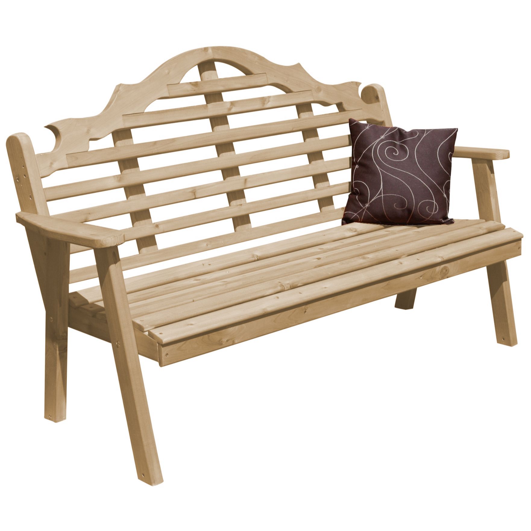 A&L Furniture Cedar Marlboro Garden Bench-Multiple Sizes