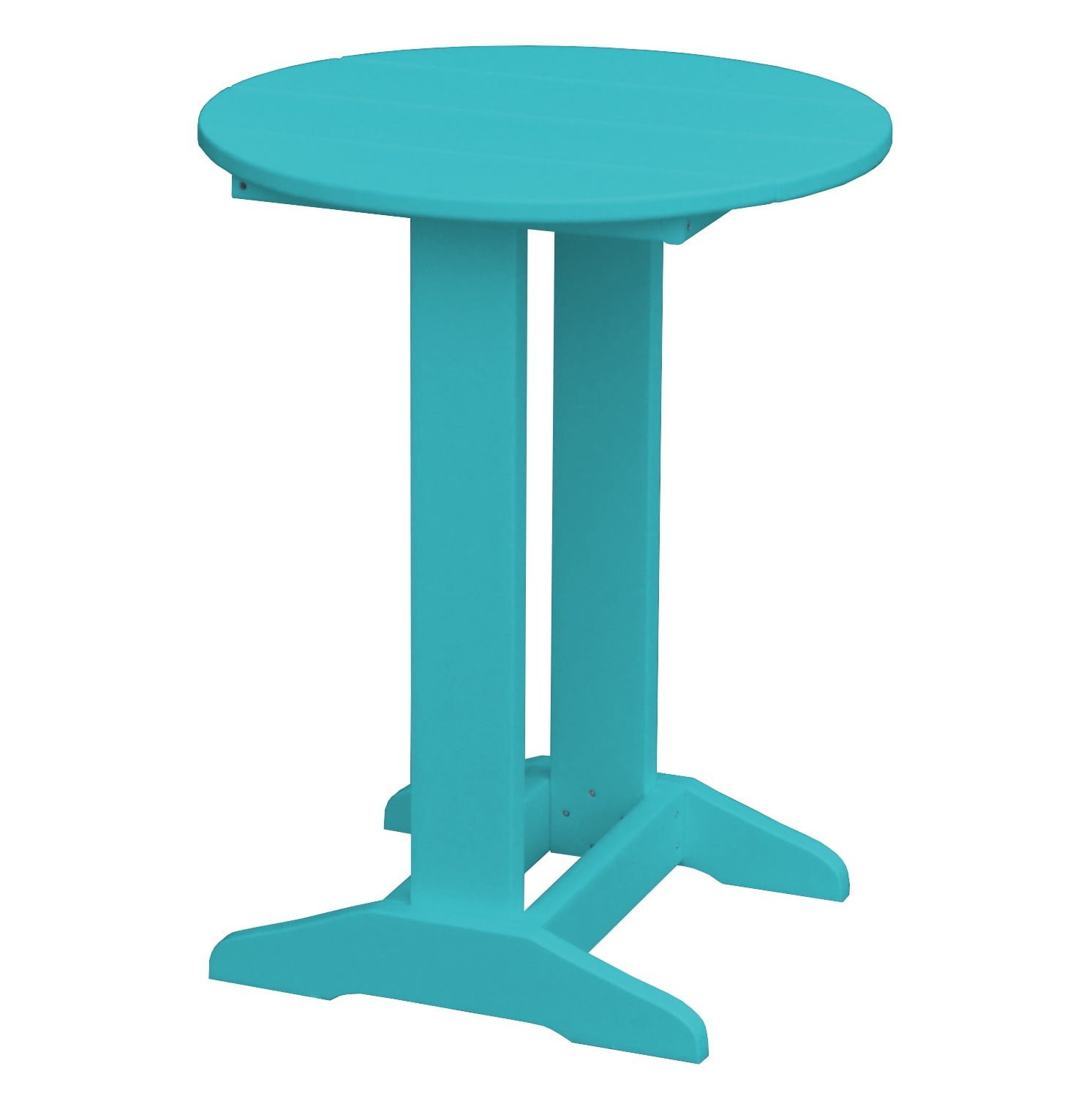 A&L Furniture Poly Lumber Round Balcony Side Table