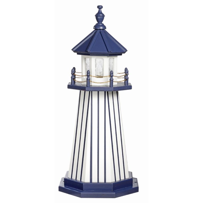 Beaver Dam Woodworks Vertical Stripe Wood Lighthouse