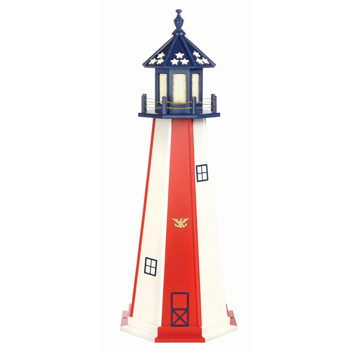 Beaver Dam Woodworks Alternating Hybrid Lighthouse-Patriotic-Multiple Sizes